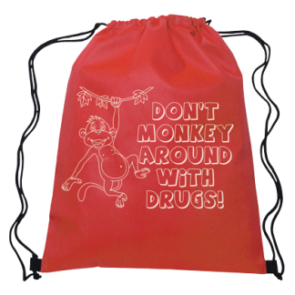 Red Ribbon Week Drawstring Bag