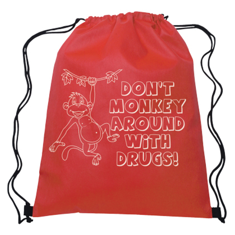 Red Ribbon Week Drawstring Bag