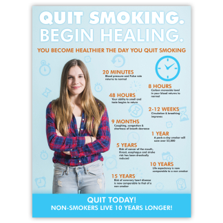 "Quit Smoking. Begin Healing." Poster
