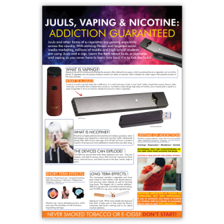 "Juuls, Vaping & Nicotine: Addiction Guaranteed" Wall Graphic