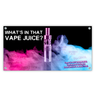 “What’s In That Vape Juice?” Banner