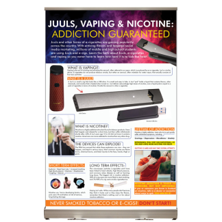 "Juuls, Vaping & Nicotine: Addiction Guaranteed" Tabletop Display