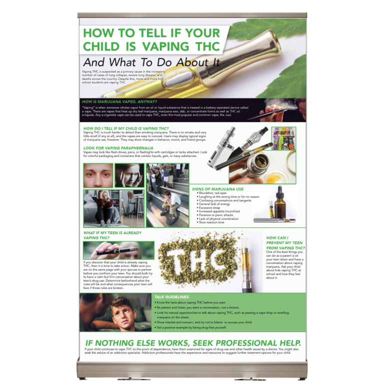 “How to Tell If Your Child Is Vaping THC” Tabletop Display