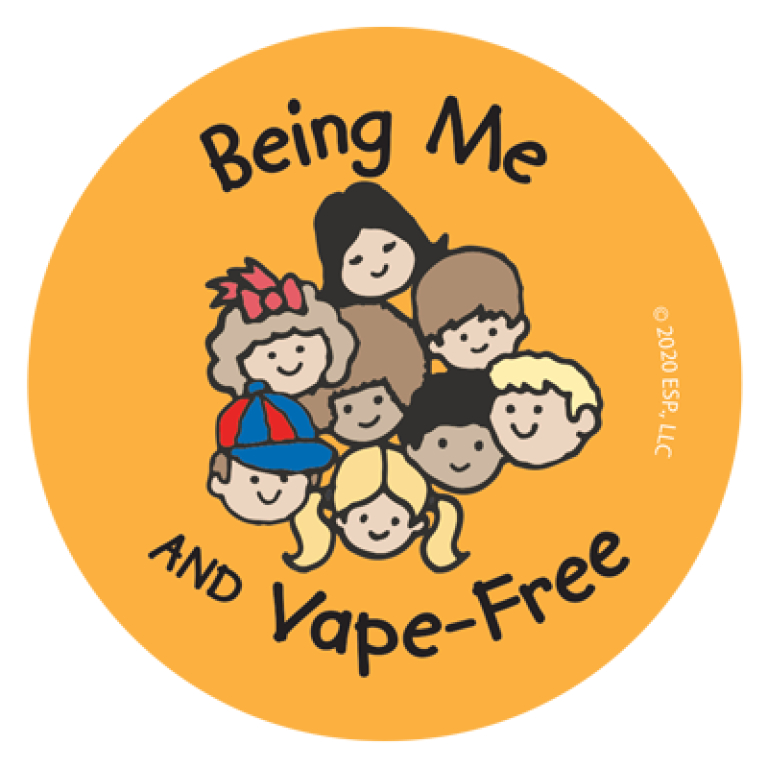"Being Me and Vape-Free" Sticker