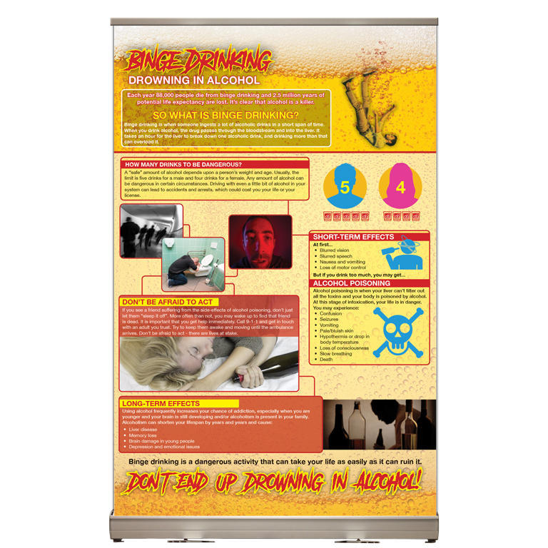 “Binge Drinking: Drowning in Alcohol” Tabletop Display