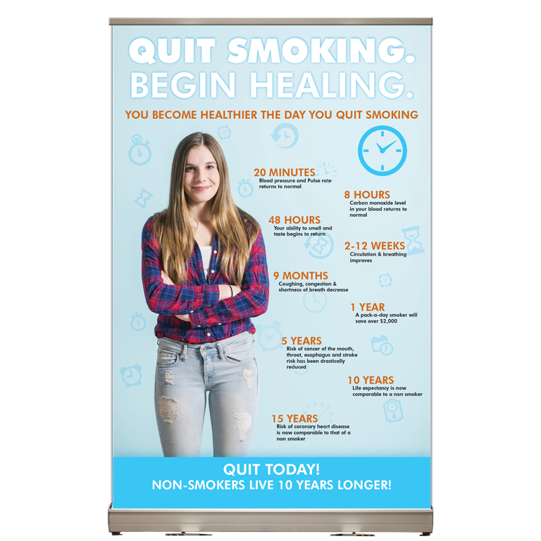 "Quit Smoking. Start Healing." Tabletop Display