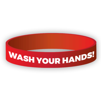 "Wash Your Hands" Silicone Wristband