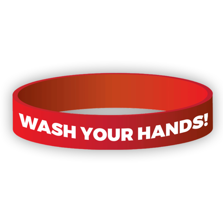 "Wash Your Hands" Silicone Wristband
