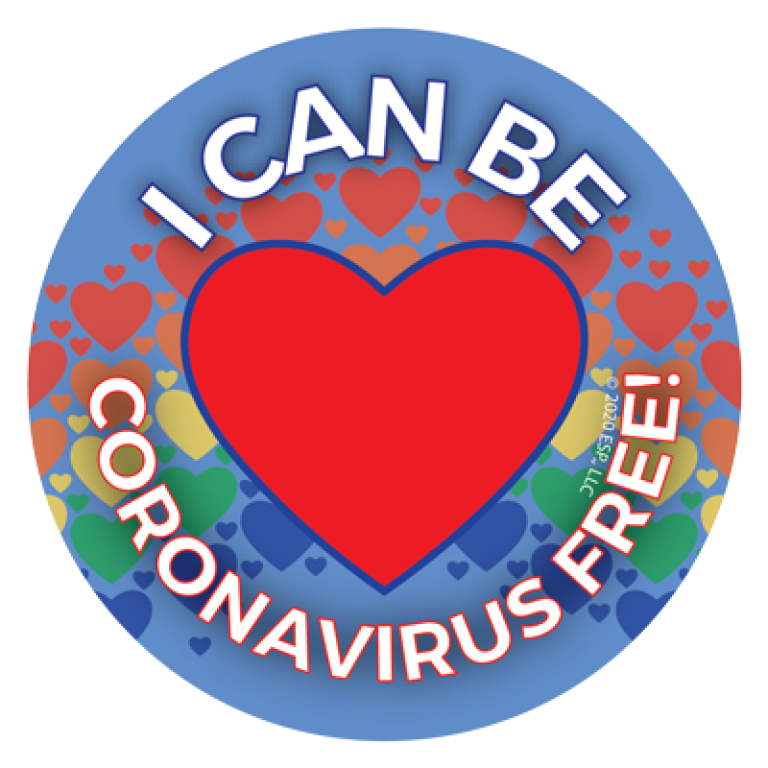 "I Can Be Coronavirus Free!" Sticker