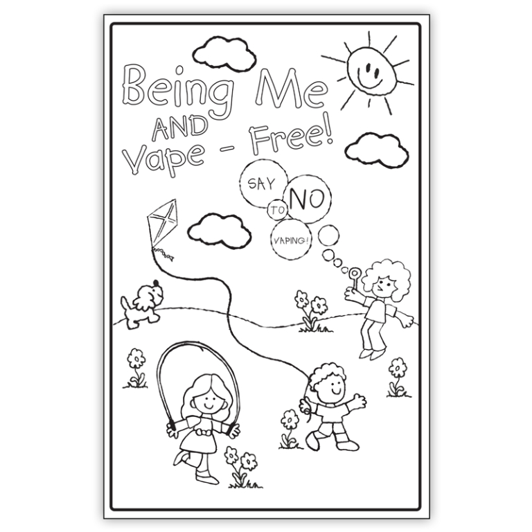 "Being Me and Vape-Free!" Color Me Poster