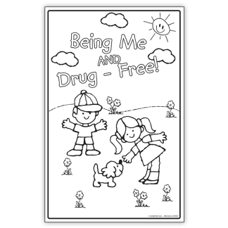 “Being Me and Drug-Free!” Color Me Poster