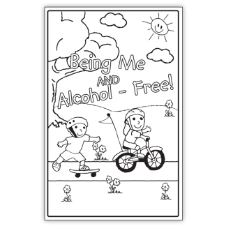 “Being Me and Alcohol-Free!” Color Me Poster