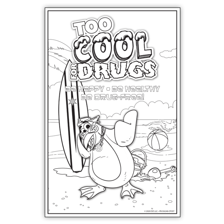 “Too Cool for Drugs” Color Me Poster