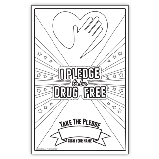 “I Pledge to be Drug-Free” Color Me Poster