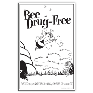 “‘Bee’ Drug-Free” Color Me Poster