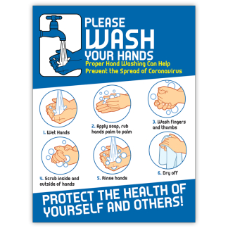 COVID-19: Hand Washing Poster (Adult)