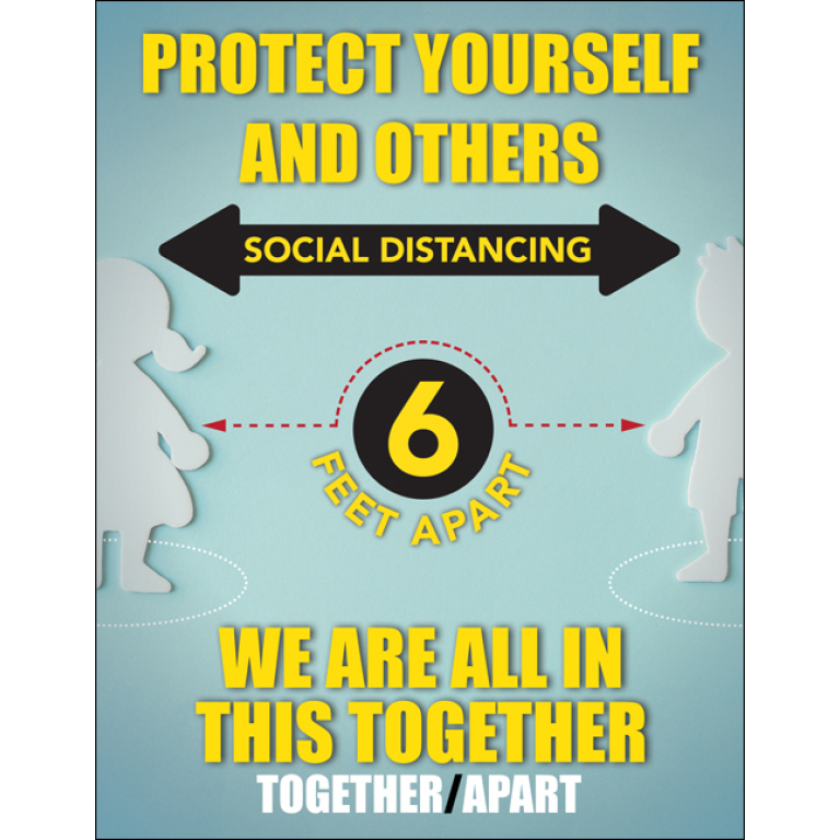 Social Distancing Plastic Sign for Kids