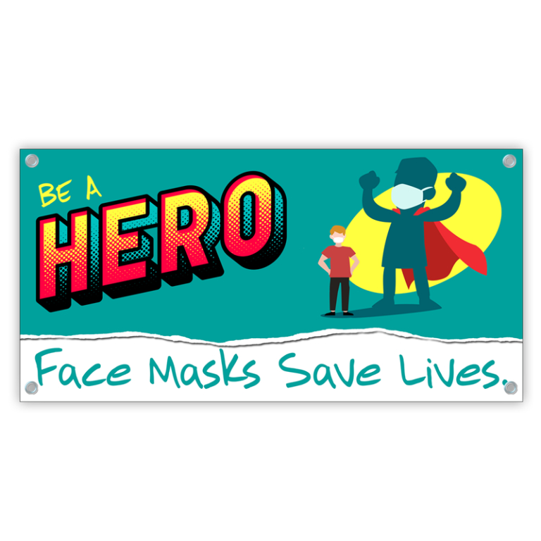 COVID-19: Wear Face Masks Banner (Children)