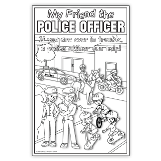 “My Friend the Police Officer” Color Me Poster