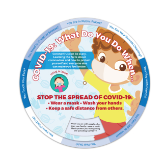 COVID 19 awareness information wheels