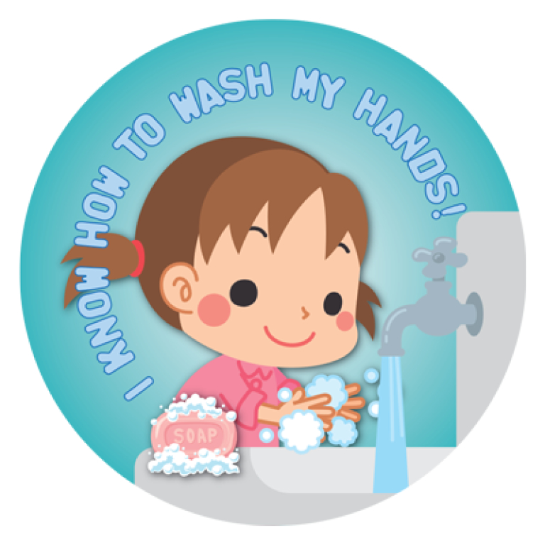 "I Know How to Wash My Hands!" Sticker