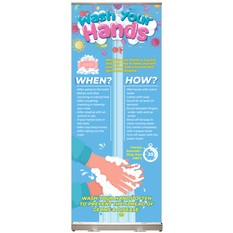 "Wash Your Hands" Presentation Display