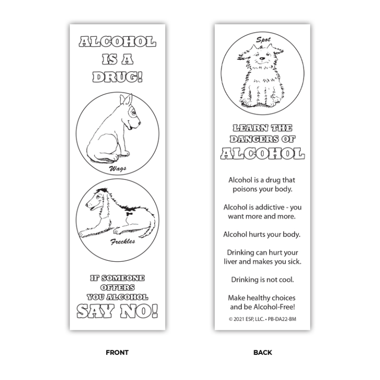 The Misadventures of Wags & Freckles Color Me Bookmark