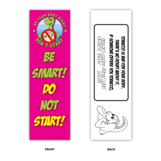 say no to tobacco bookmarks