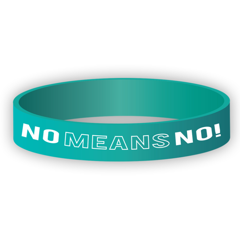 “No Means No!” Silicone Wristband