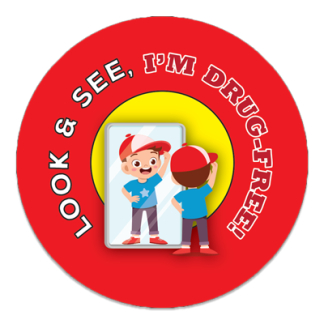 look me drug free stickers