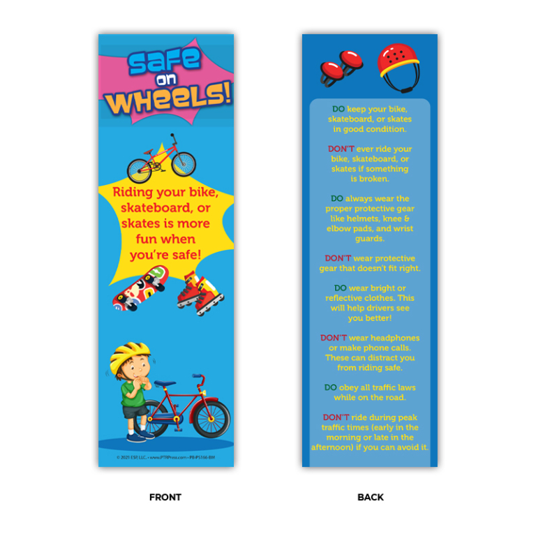 "Safe on Wheels!" Bookmark