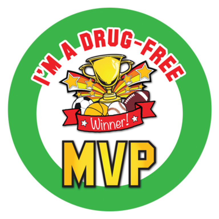 “I’m a Drug Free MVP” Sticker