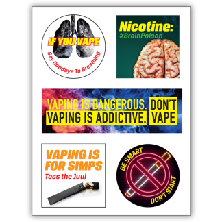 Vaping Prevention Sticker Sheet