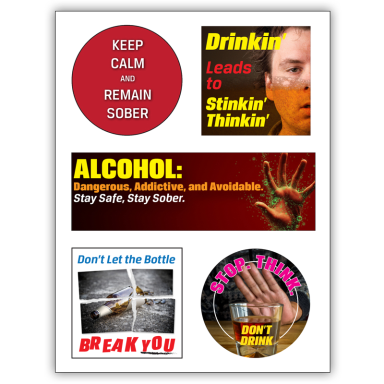 Alcohol Prevention Sticker Sheet