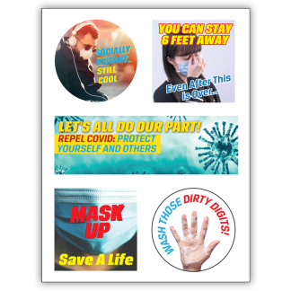 COVID-19 Prevention Sticker Sheet