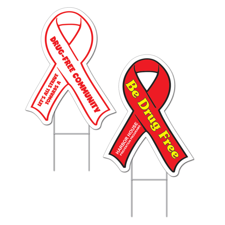 Custom Awareness Ribbon Yard Sign