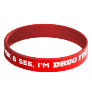 look at me drug free wristbands