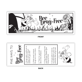 Drug Free Coloring Bookmark