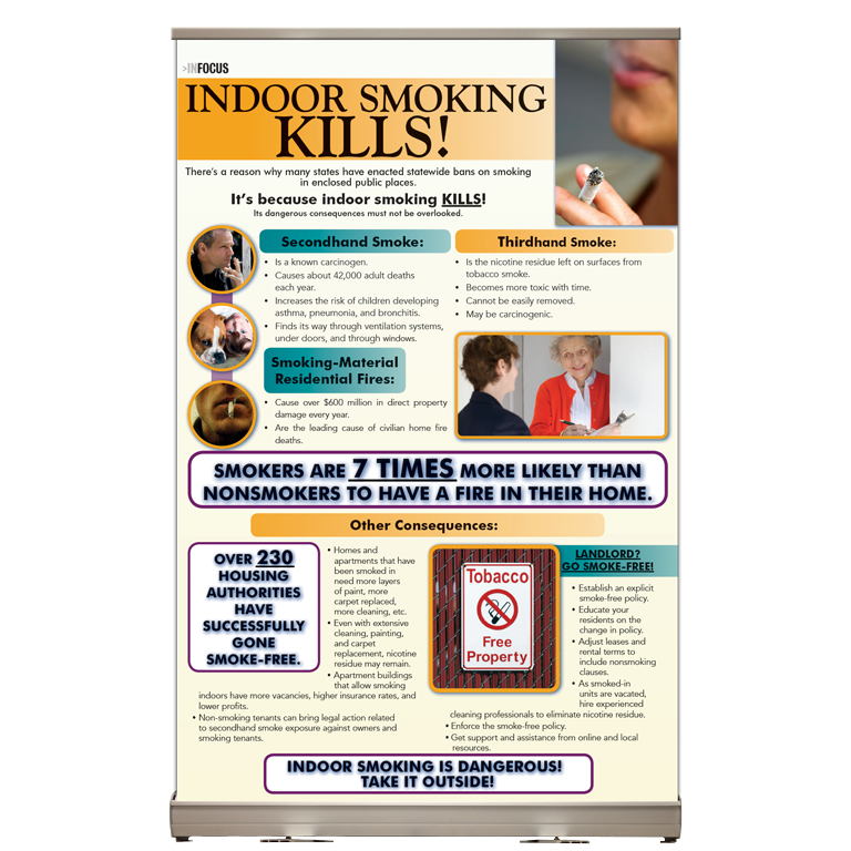 Indoor Smoking Kills! Tabletop Display
