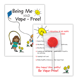"Being Me and Vape-Free!" Lollipop Card
