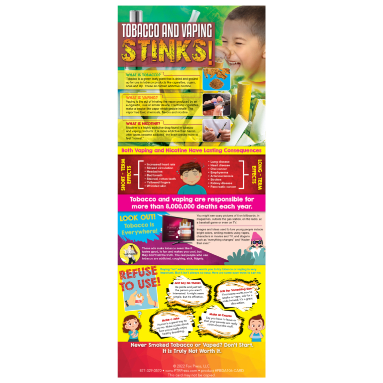Tobacco and Vaping Presentation Card