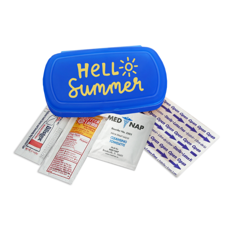 Custom Compact Sun Care and First Aid Kit
