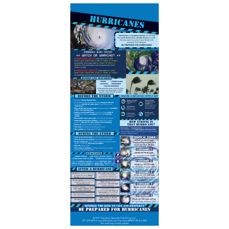 Hurricanes Safety Tips Card