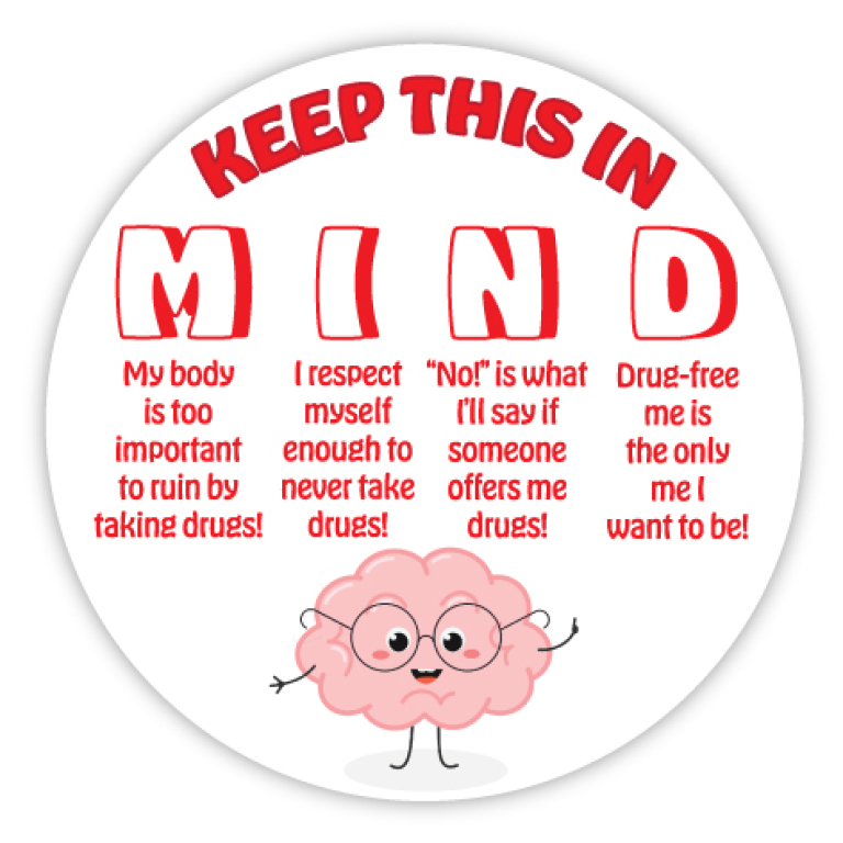 Be Kind To Your Mind Drug Free Sticker