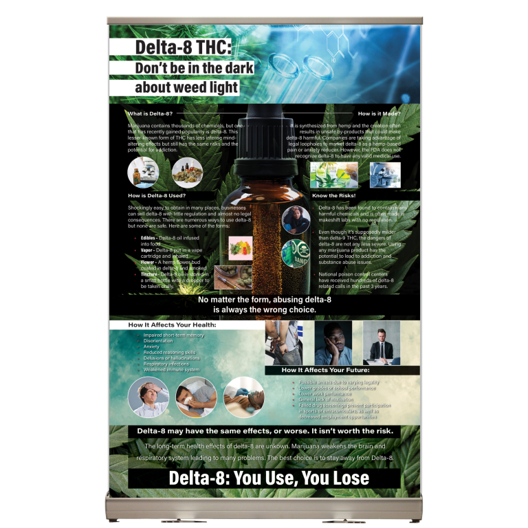 Delta 8 THC Weed Light Tabletop Display