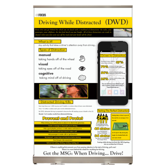 Driving While Distracted Tabletop Banner