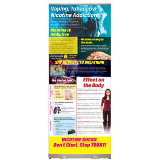 Vaping Tobacco and Nicotine Addiction Retractable Display
