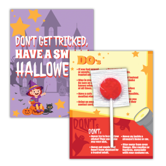Halloween Safety Lollipop Cards
