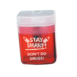 red ribbon week pencil sharpeners