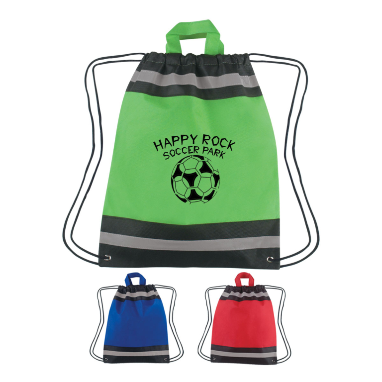 custom reflective drawstring backpacks